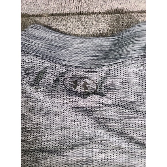 Under Armour Men Heather Gray 1/4 Zip Heatgear Fitted Threadborne Gym Shirt 2XL - Picture 7 of 7